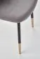 Krzesło K379 VELVET szare/złote aksamitne na metalowych nogach | MIRAT. w stylu  kolekcja