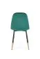 Krzesło K379 VELVET zielone aksamitne na czarno złotych nogach | MIRAT.