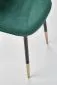 Krzesło K379 VELVET zielone aksamitne na czarno złotych nogach | MIRAT.