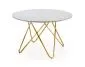 Stół BONELLO 120 okrągły szary marmur na złotych nogach | MIRAT. w stylu GLAMOUR kolekcja