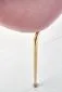 Krzesło K385 VELVET jasno różowe na złotych nogach | MIRAT. w stylu GLAMOUR kolekcja