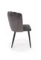 Krzesło K386 VELVET szare z przeszyciami na metalowych nogach | MIRAT. w stylu  kolekcja
