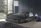 Łóżko GRACE VELVET 160x200 szare z szufladami | MIRAT. styl GLAMOUR
