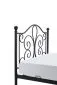 Łóżko metalowe PANAMA 120x200 czarne ze zdobionym zagłowiem | MIRAT. styl LOFT