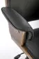 Fotel biurowy WEBER orzech/czarny w stylu retro I sklep meblowy MIRAT.