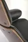 Fotel biurowy WEBER orzech/czarny w stylu retro I sklep meblowy MIRAT.