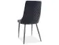Krzesło PIANO B VELVET czarne na metalowych nogach | MIRAT. w stylu GLAMOUR kolekcja