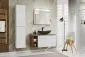 Szafka pod umywalkę ICONIC WHITE 60cm + SANTA FE OAK 81-01-A ryflowane fronty zestaw z blatem I sklep meblowy MIRAT. styl RYFLOWANY