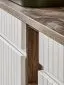 Szafka pod umywalkę ICONIC WHITE 60cm + ICONIC WHITE 60cm + SANTA FE OAK 81-01-A ryflowane fronty zestaw z blatem I sklep meblowy MIRAT. styl RYFLOWANY