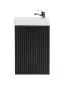 Szafka pod umywalkę ADEL BLACK 82 40cm czarny mat wąska I sklep meblowy MIRAT. styl LOFT, RYFLOWANY