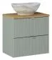 Szafka pod umywalkę LINE REED GREEN D 82-60-2S zielona z szufladami I sklep meblowy MIRAT. styl RYFLOWANY