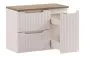 Szafka pod umywalkę nablatową NOVA CASHMERE 50cm kaszmirowa - zestaw 80cm z blatem i CARGO 30cm I sklep meblowy MIRAT. styl RYFLOWANY kolekcja NOVA