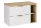 Szafka pod umywalkę nablatową ASTER WHITE 60cm biały mat- zestaw 80cm z blatem i regałem 20cm I sklep meblowy MIRAT. styl SKANDYNAWSKI kolekcja ASTER