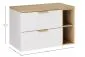 Szafka pod umywalkę nablatową ASTER WHITE 60cm biały mat- zestaw 80cm z blatem i regałem 20cm I sklep meblowy MIRAT. styl SKANDYNAWSKI kolekcja ASTER