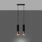 Lampa wisząca LOOPEZ 2 czarny/miedź | sklep MIRAT kolekcja loopez