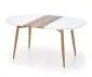 Stół EDWARD 120(200)x100 biały/dąb san remo nowoczesny | MIRAT. styl SKANDYNAWSKI