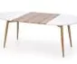 Stół EDWARD 120(200)x100 biały/dąb san remo nowoczesny | MIRAT. styl SKANDYNAWSKI