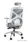 Fotel biurowy HERO biały/szary tkanina z mechanizmem synchronicznym | MIRAT.