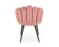 Krzesło K410 różowe tapicerowane muszelka | MIRAT. w stylu GLAMOUR kolekcja