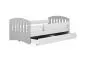 Łóżko dziecięce CLASSIC 1 MIX 140x80 szare z barierką | MIRAT.  kolekcja CLASSIC