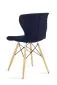 Krzesło SOFT ciemno niebieskie tapicerowane nowoczesne | MIRAT.