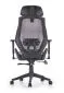 Czarny szary fotel biurowy siatka ekoskóra Hasel