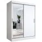 Szafa przesuwna MODUO COMFORT 150 biała mat z lustrem po lewej | MIRAT. w stylu  kolekcja MODUO COMFORT