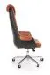 Fotel biurowy CALVANO brązowy tapicerowany ekoskórą | MIRAT.