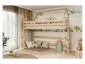 Drewniane łóżko piętrowe domek TOBI 1 200x80 sosna surowa z szufladami I sklep meblowy MIRAT. styl SKANDYNAWSKI kolekcja TOBI
