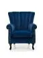 Fotel do salonu TITAN VELVET granatowy w stylu ludwikowskim | MIRAT.