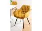 Zestaw krzeseł CHERRY VELVET 4 szt curry na metalowych nóżkach | MIRAT. w stylu GLAMOUR kolekcja