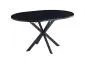 Okrągły stół rozkładany Gaston 100x100-135 cm czarny marmur | MIRAT styl LOFT