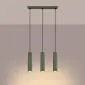 Lampa wisząca KARBON 3L zielona oliwka | sklep MIRAT kolekcja karbon