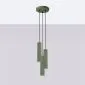 Lampa wisząca KARBON 3P zielona oliwka | sklep MIRAT kolekcja karbon