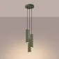 Lampa wisząca KARBON 3P zielona oliwka | sklep MIRAT kolekcja karbon