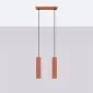 Lampa wisząca KARBON 2 ochra czerwona | sklep MIRAT  kolekcja karbon