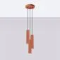 Lampa wisząca KARBON 3P ochra czerwona | sklep MIRAT kolekcja karbon