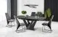 Stół rozkładany PATRIZIO 160(200)x90 ciemnoszary/czarny do jadalni | MIRAT. w stylu GLAMOUR kolekcja