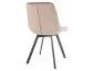 Eleganckie krzesło Monti Velvet beżowe na czarnej podstawie | MIRAT styl LOFT