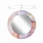 Lustro okrągłe MORENA PINK MARBLE 70cm różowe glamour I sklep meblowy MIRAT.