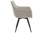 Szare krzesło jadalniane BALLO Brego obrotowe z podłokietnikami | MIRAT styl LOFT