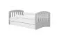 Łóżko dziecięce CLASSIC 1 MIX 140x80 szare z barierką | MIRAT.  kolekcja CLASSIC