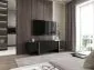 Szafka RTV GRANT 180cm czarny mat do salonu I sklep meblowy MIRAT. styl GLAMOUR, LOFT