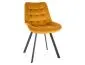 Eleganckie krzesło Monti Velvet curry na czarnych nogach | MIRAT styl LOFT