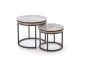 Zestaw 2 stolików ITAKA szary marmur/czarny loftowe I sklep meblowy MIRAT. styl LOFT