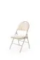 Krzesło tapicerowane K566 beżowe składane metalowe nogi I sklep meblowy MIRAT.