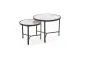 Zestaw 2 stolików FATIMA biały marmur/czarny w stylu loftowym I sklep meblowy MIRAT. styl GLAMOUR, LOFT