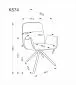 Krzesło tapicerowane K574 szare obracane 360° I sklep meblowy MIRAT.