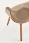 Krzesło tapicerowane K396 VELVET beżowe/orzech ze sklejki I sklep meblowy MIRAT.