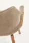 Krzesło tapicerowane K396 VELVET beżowe/orzech ze sklejki I sklep meblowy MIRAT.